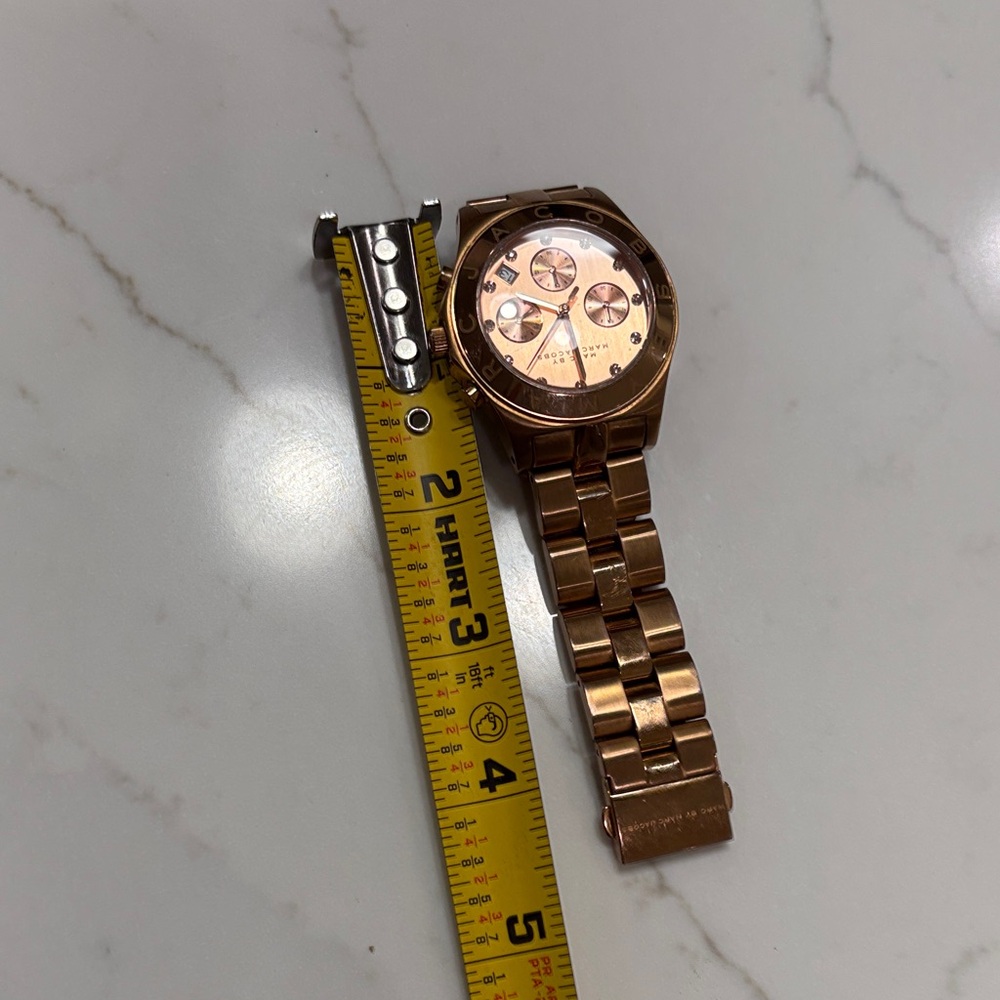 Marc By Marc Jacobs Rose Gold Tone Multi-Function Bracelet Watch - Picture 7 of 9